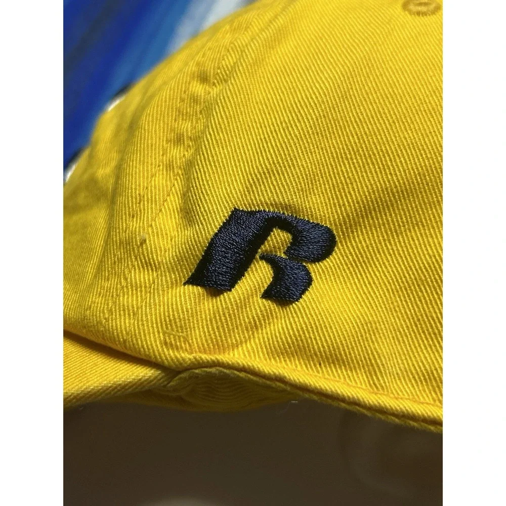 VTG Y2K West Virginia Mountaineers Russell Athletic Yellow Adjustable Hat WVU